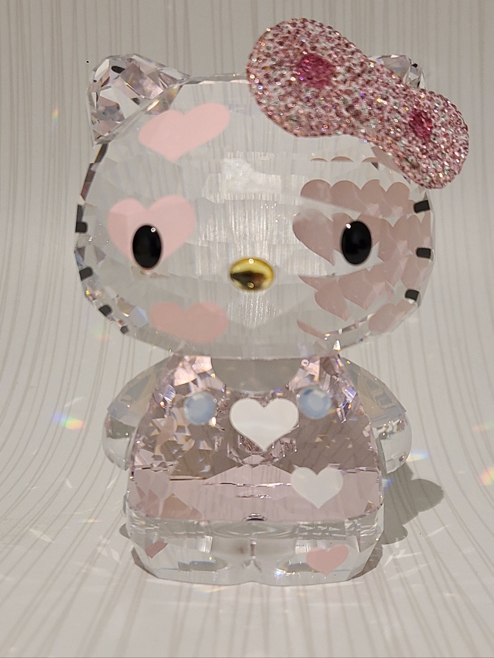 Hello Kitty Swarovski Crystal Figurine with Pink Accents